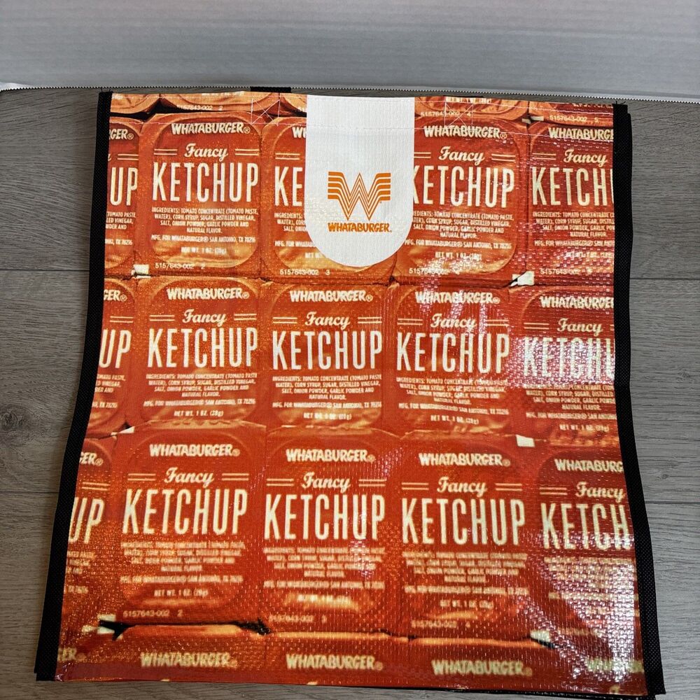 (2) Whataburger (Texas Treasure) Colorful Reusable Grocery Bag / Tote Bags NEW